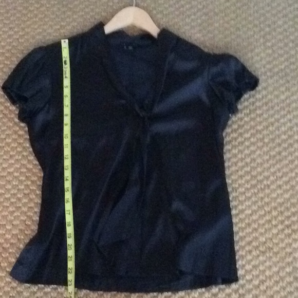 Theory Black Silk and Spandex Blouse - Medium - Picture 5 of 6